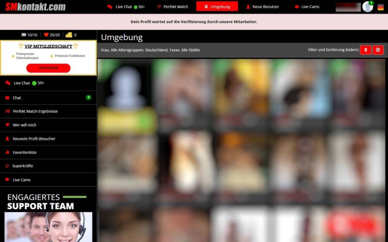 SMKontakt.com Mitgliederbereich