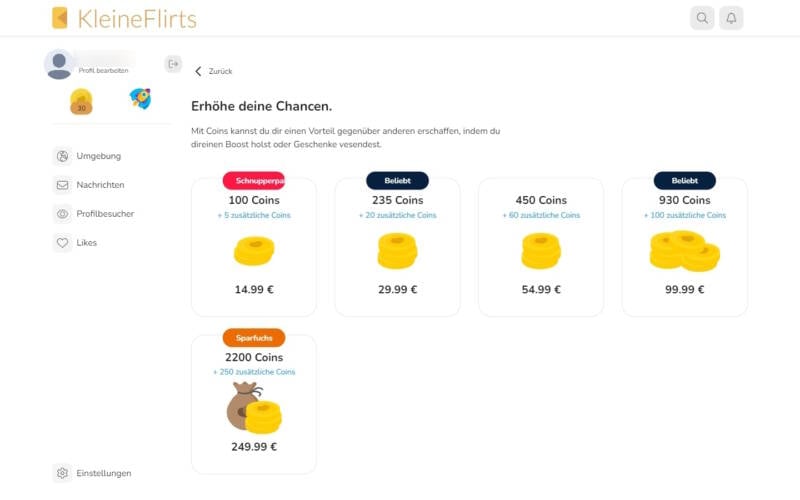 KleineFlirts.de Kosten