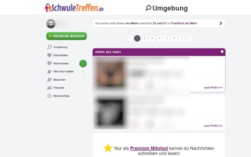 SchwuleTreffen.de Mitgliederbereich