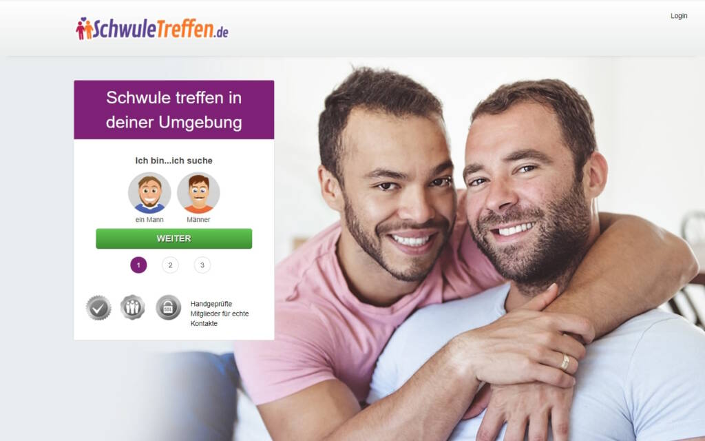 SchwuleTreffen.de Startseite Testbericht