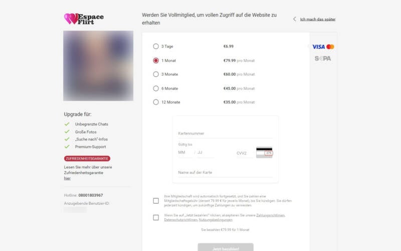 EspaceFlirt.com Kosten