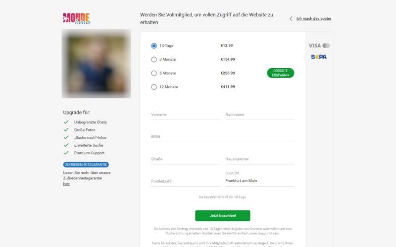 MondeHomo.com Kosten