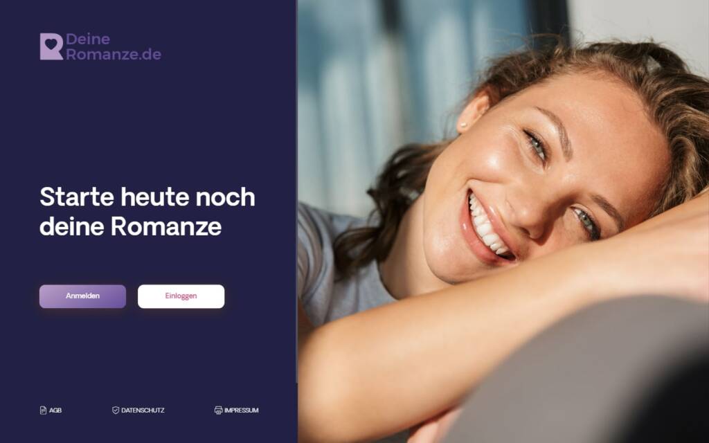 DeineRomanze.com Startseite Testbericht