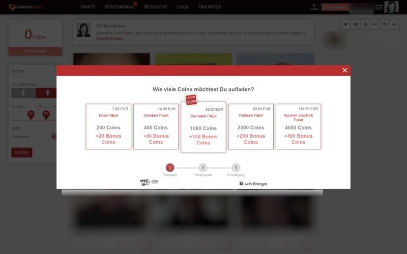 GrannySpace.com Kosten