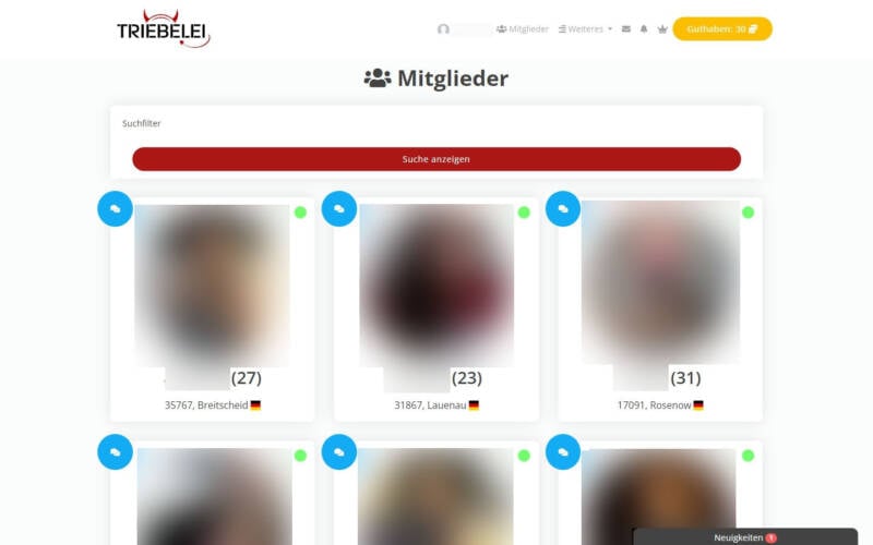 Testbericht Triebelei.com Mitgliederbereich