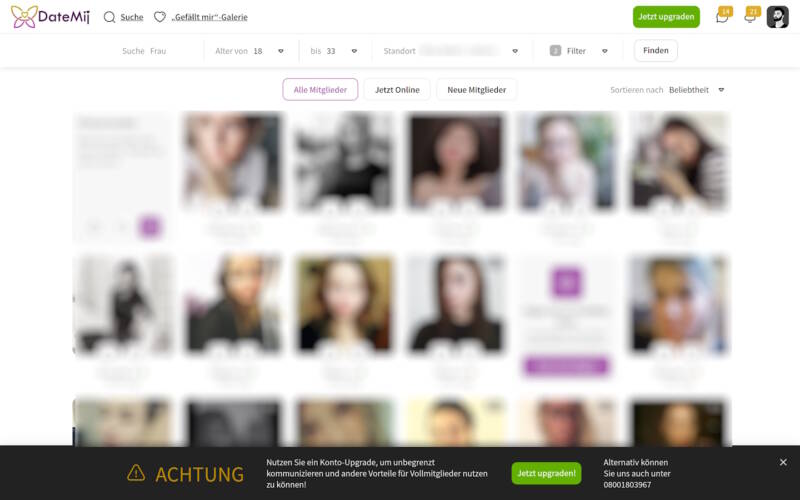 Datemij.com Mitgliederbereich