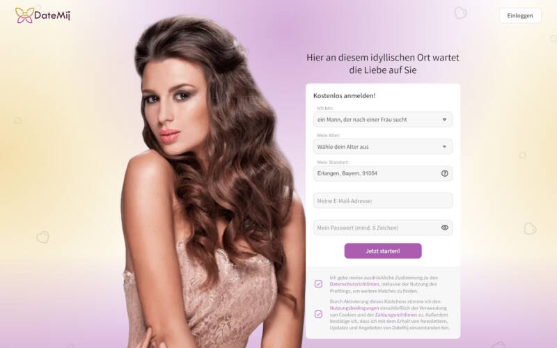 Datemij.com Startseite Testbericht