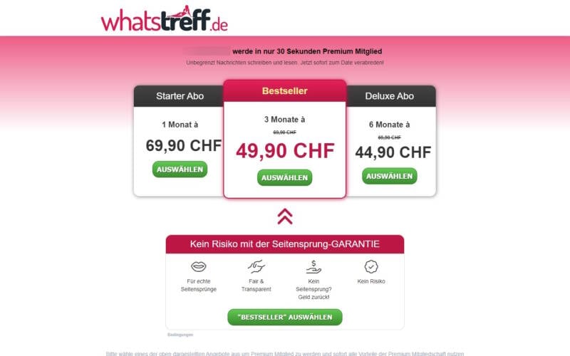 WhatsTreff.de Kosten