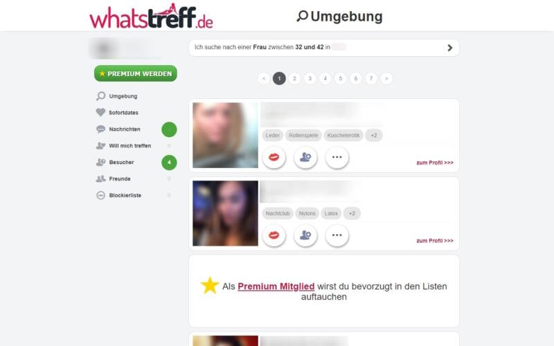 WhatsTreff.de Mitgliederbereich