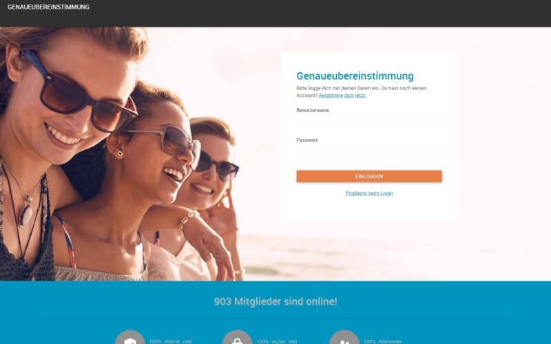 GenaueUbereinstimmung.de Startseite Testbericht