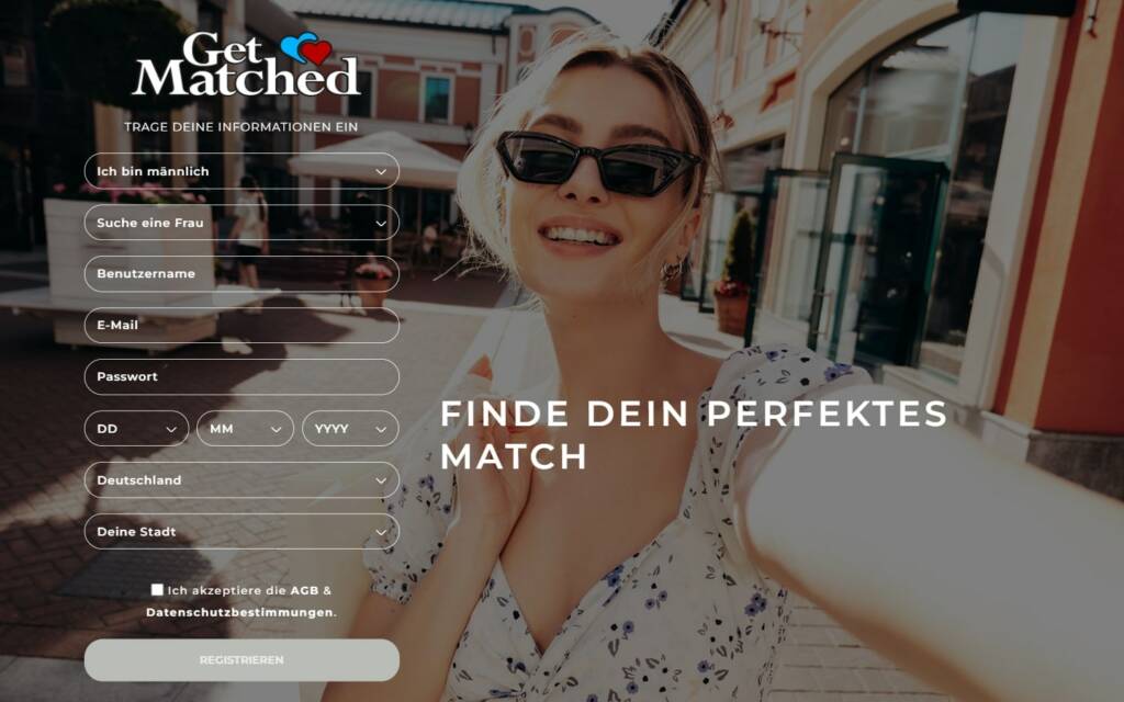 Get-Matched.com Startseite Testbericht