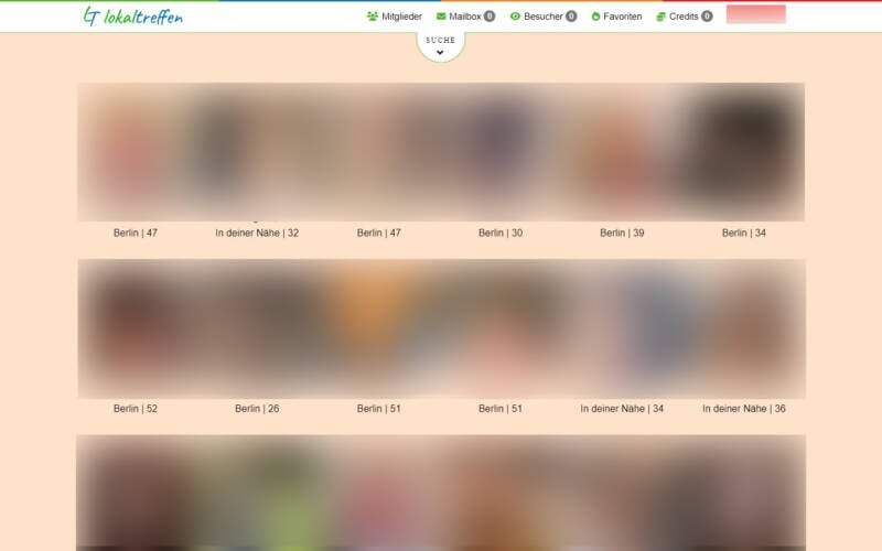 LokalTreffen.com Mitgliederbereich