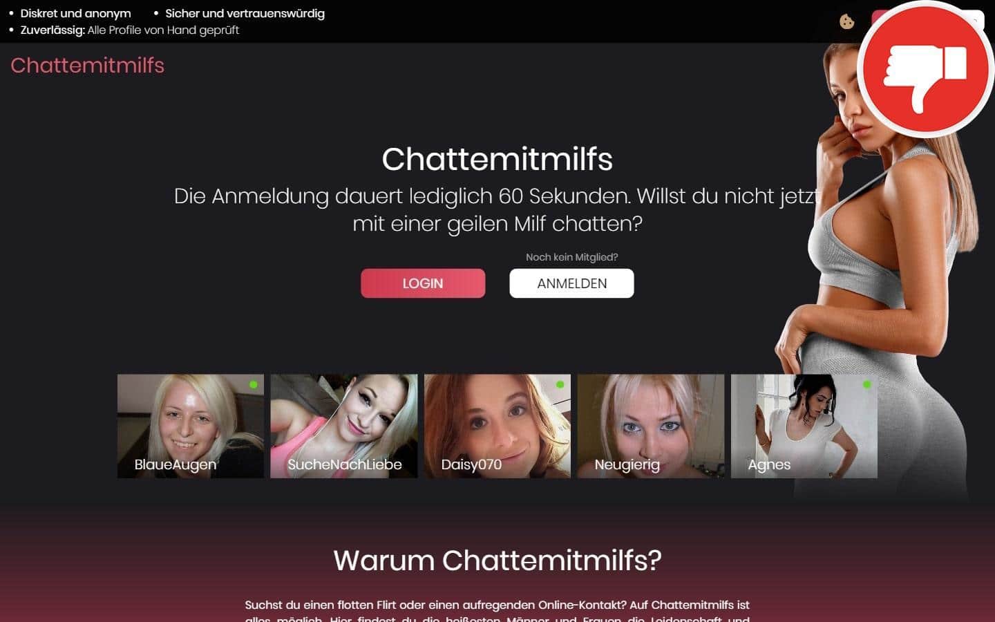 Testbericht ChatteMitMilfs.de Abzocke