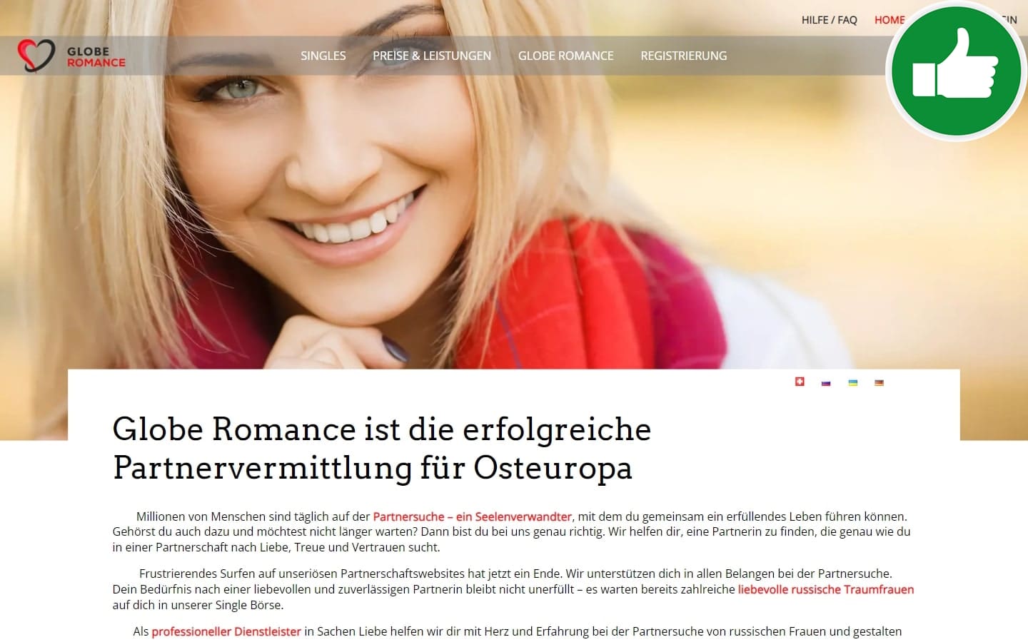 Testbericht Globe-Romance.de Abzocke