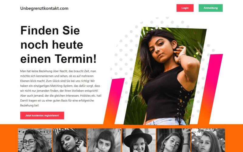 UnbegrenztKontakt.com Startseite Testbericht