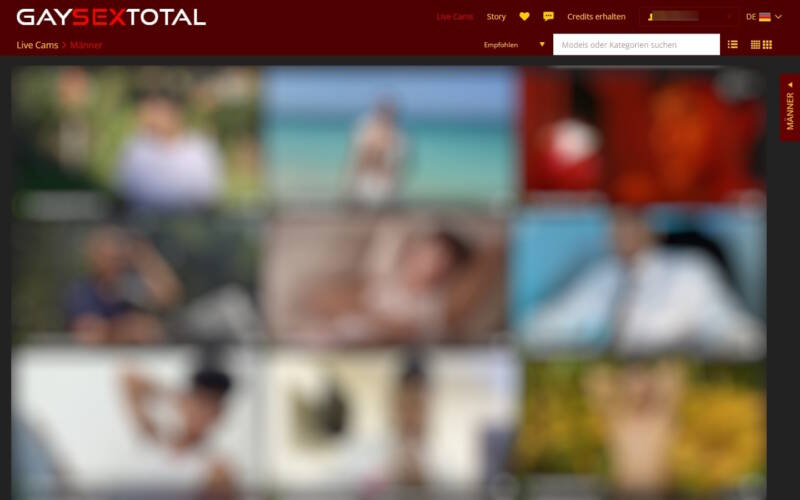 GaySexTotal.com Mitgliederbereich