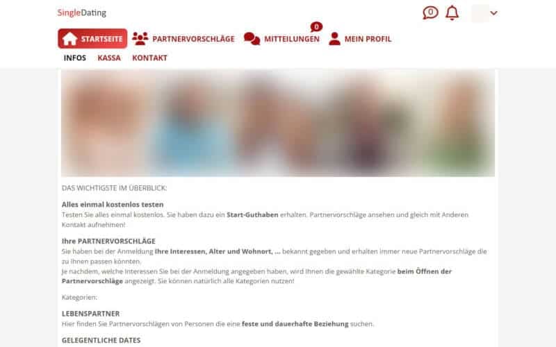 Testbericht Single-Dating24.com Mitgliederbereich
