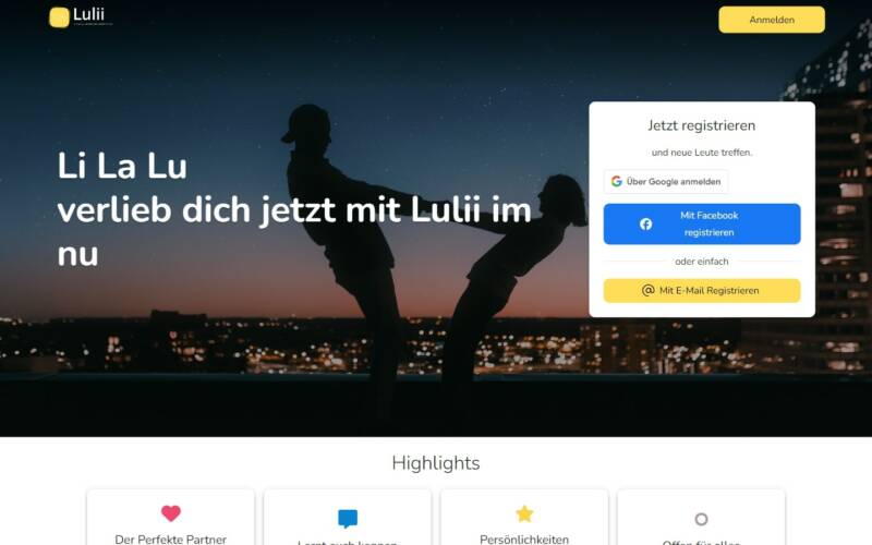 Lulii.de Startseite Testbericht