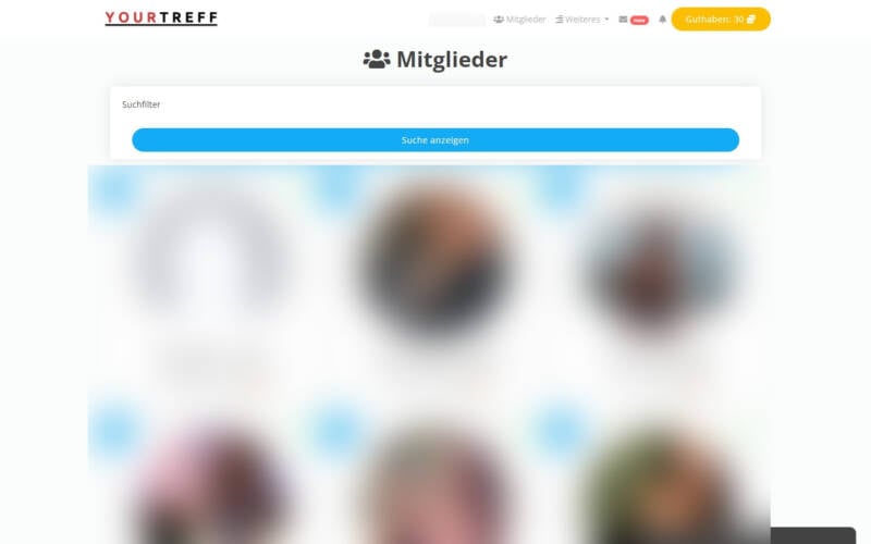 YourTreff.com Mitgliederbereich