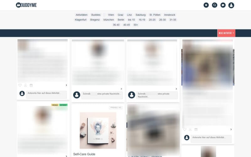 BuddyMe.me Mitgliederbereich