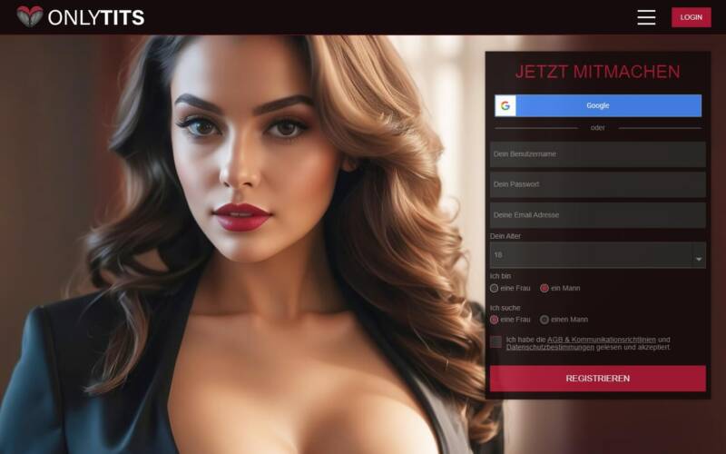 OnlyTits.com Testbericht Startseite