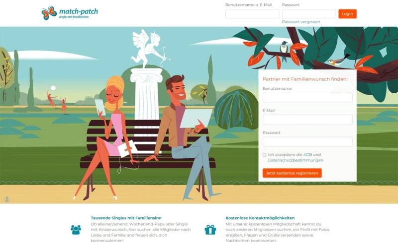 Match-Patch.de Startseite Testbericht