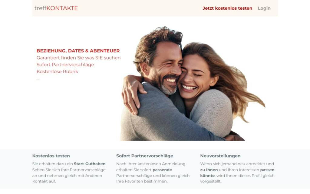 Treff-Kontakte.com Testbericht Startseite