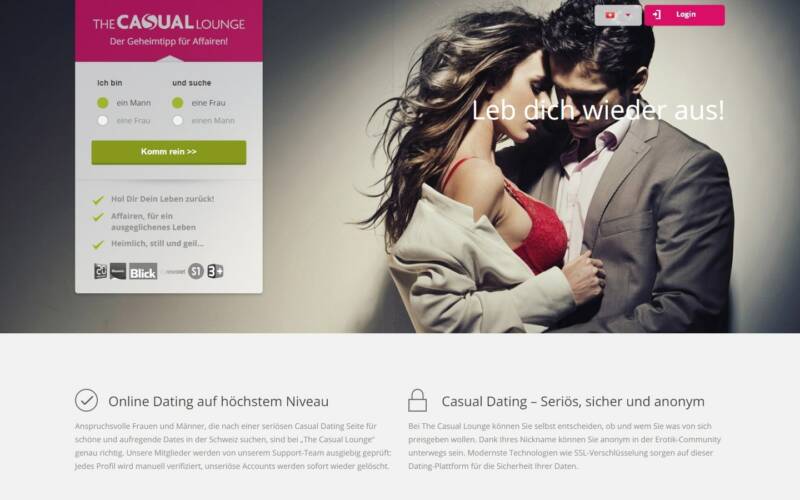 TheCasualLounge.ch Startseite Testbericht