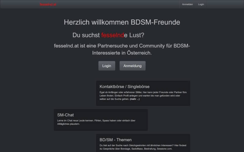 Fesselnd.at Startseite Testbericht