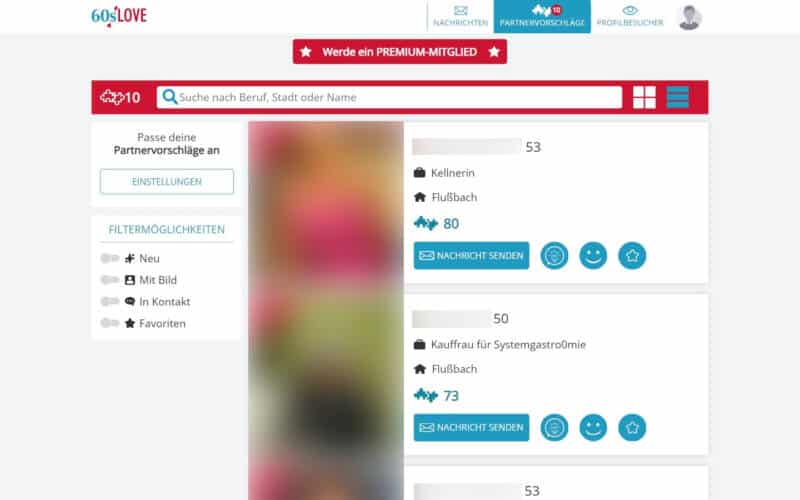60sLove.de Mitgliederbereich