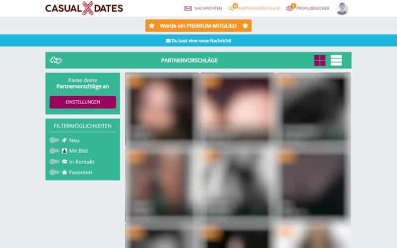 CasualxDates.de Mitgliederbereich