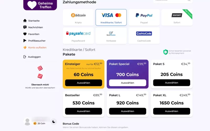 GeheimeTreffen.de Kosten