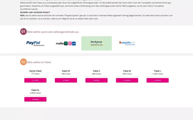 Schmusy.net Kosten