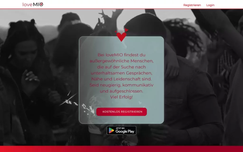 Testbericht LoveMio.de Startseite