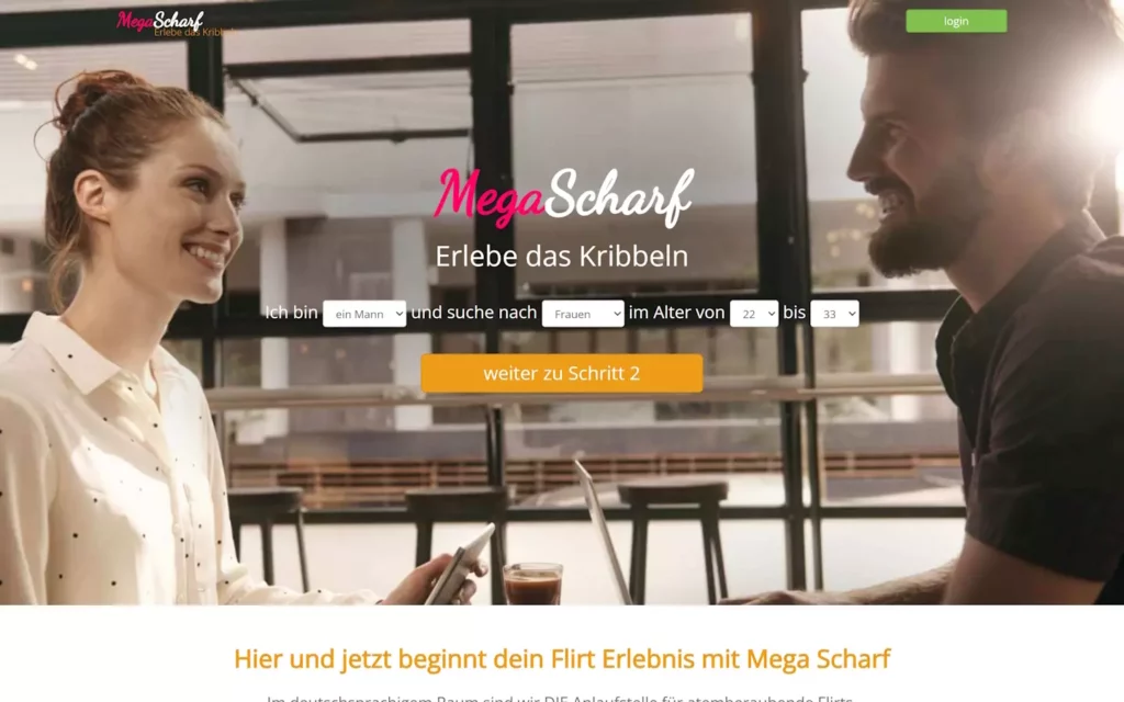 Testbericht Mega-Scharf.com Startseite