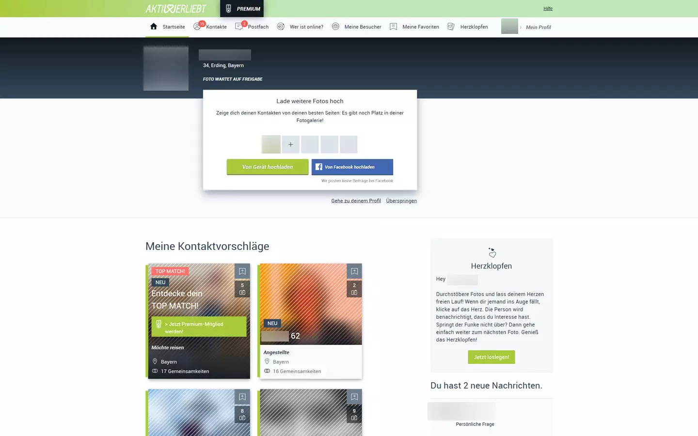 Aktiv-Und-Verliebt.de - Mitgliederbereich