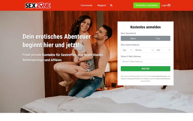 Testbericht SexZone.de Startseite