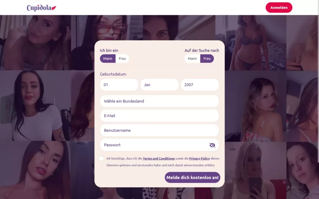 Cupidola.com Startseite