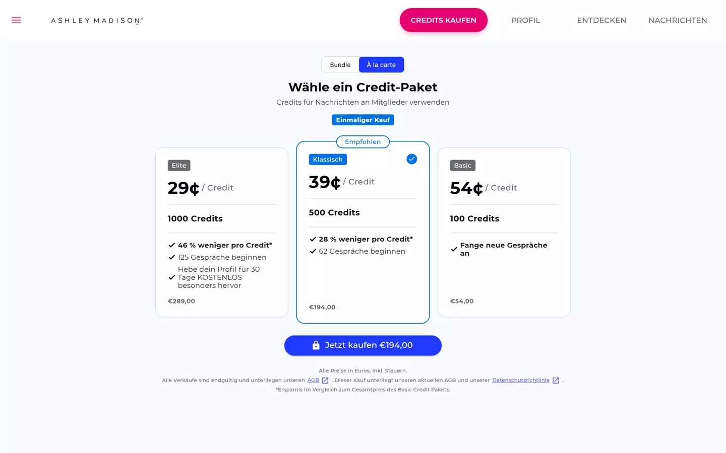 Ashley Madison Kosten 2