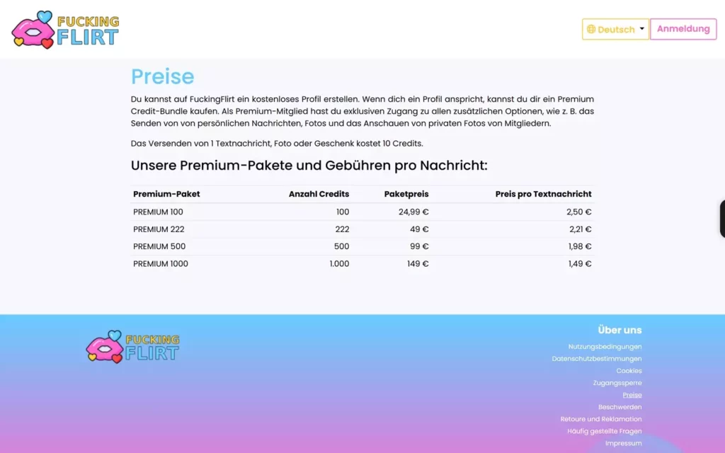 FuckingFlirt.com - Kosten