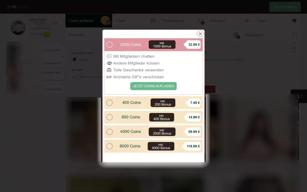 TitFinder.com Screenshot - Kosten