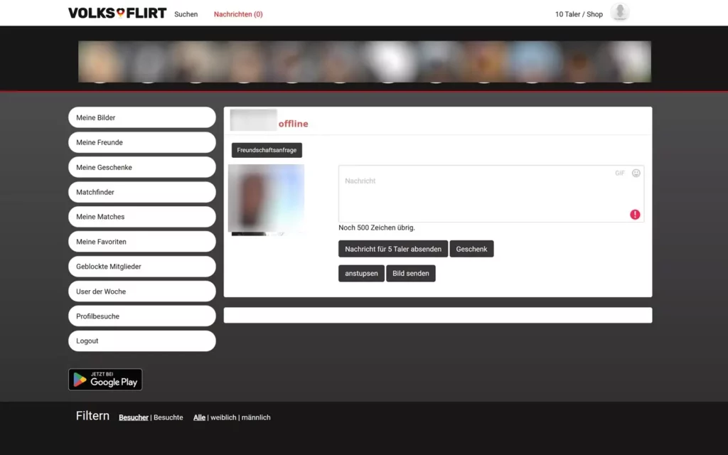 VolksFlirt.de Screenshot - Nachrichten