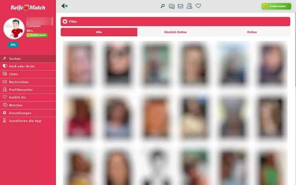 ReifeMatch.com - Mitgliederbereich