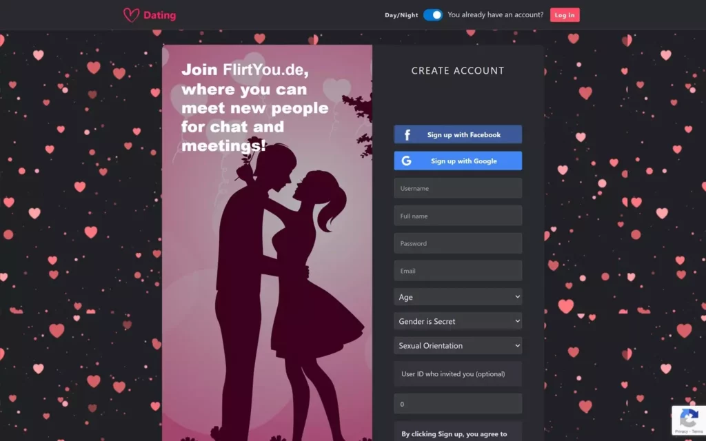 FlirtYou.de - Anmeldung