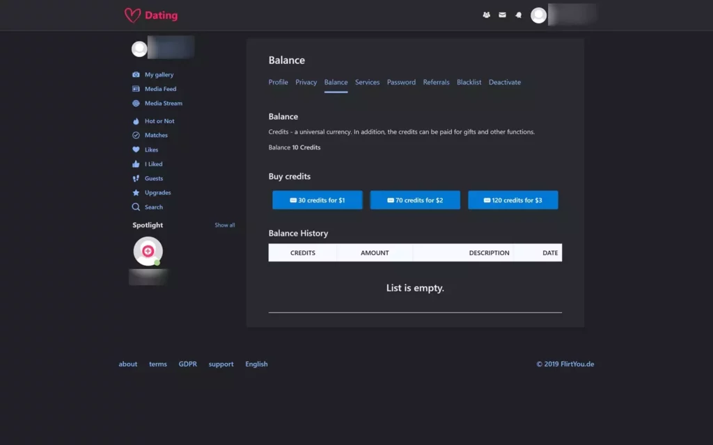 FlirtYou.de - Kosten