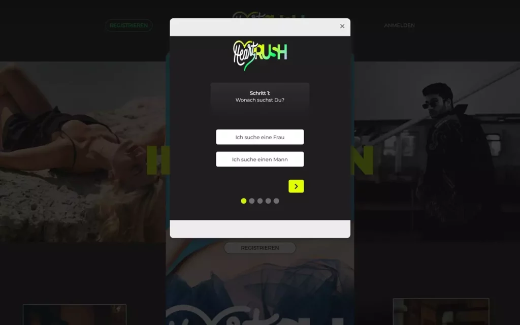 HeartRush.de - Anmeldung