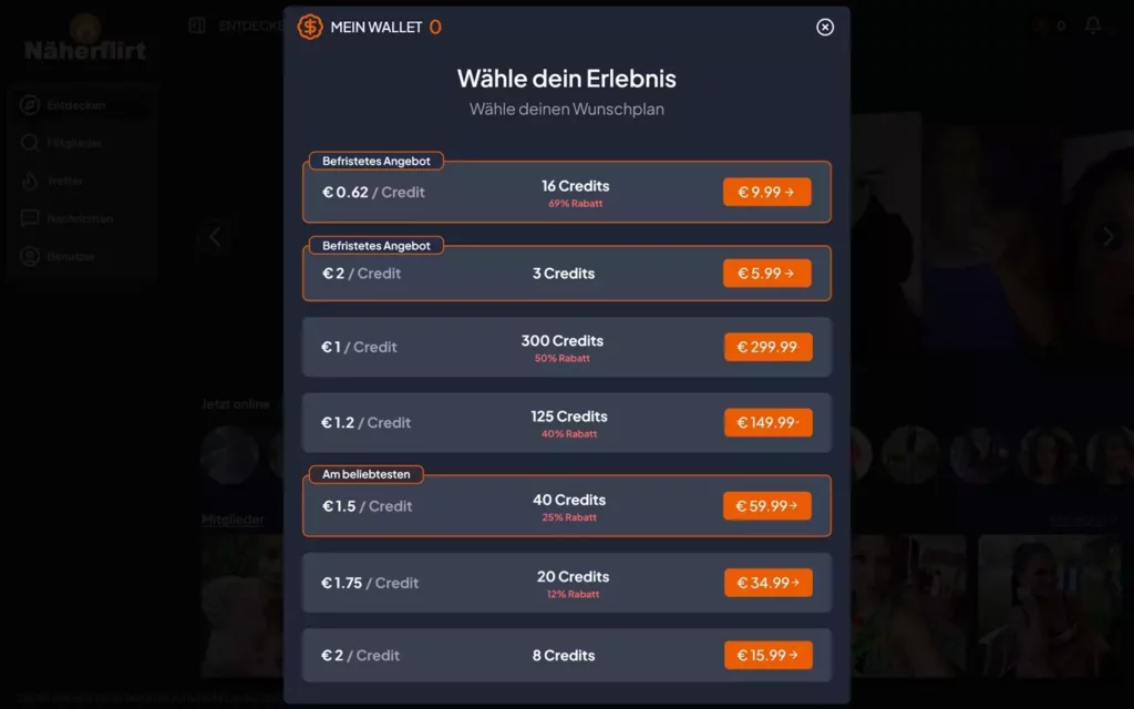 NaherFlirt.de - Kosten