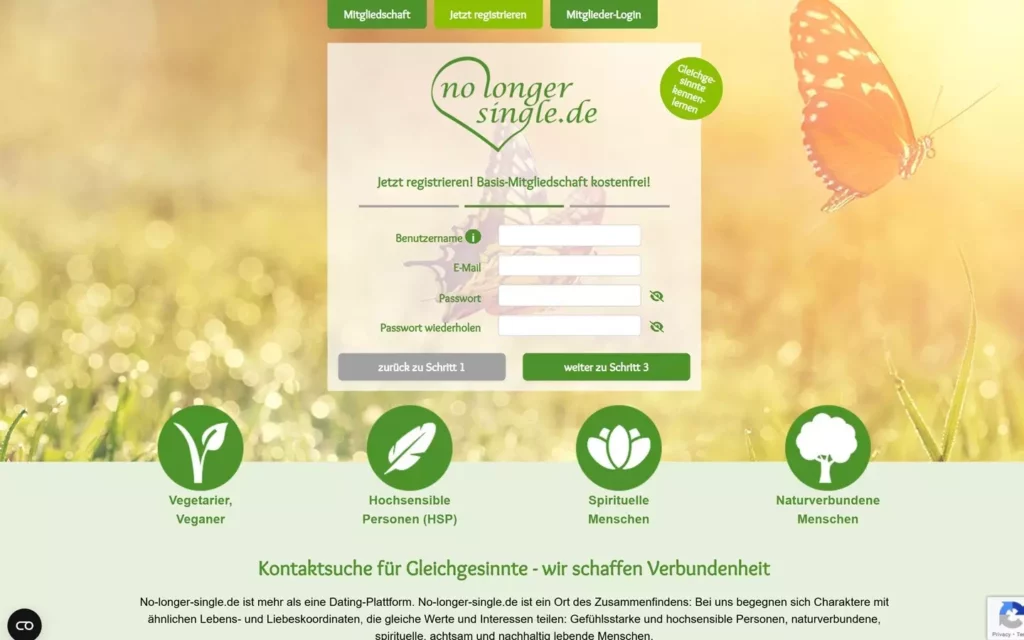 No-Longer-Single.de - Anmeldung