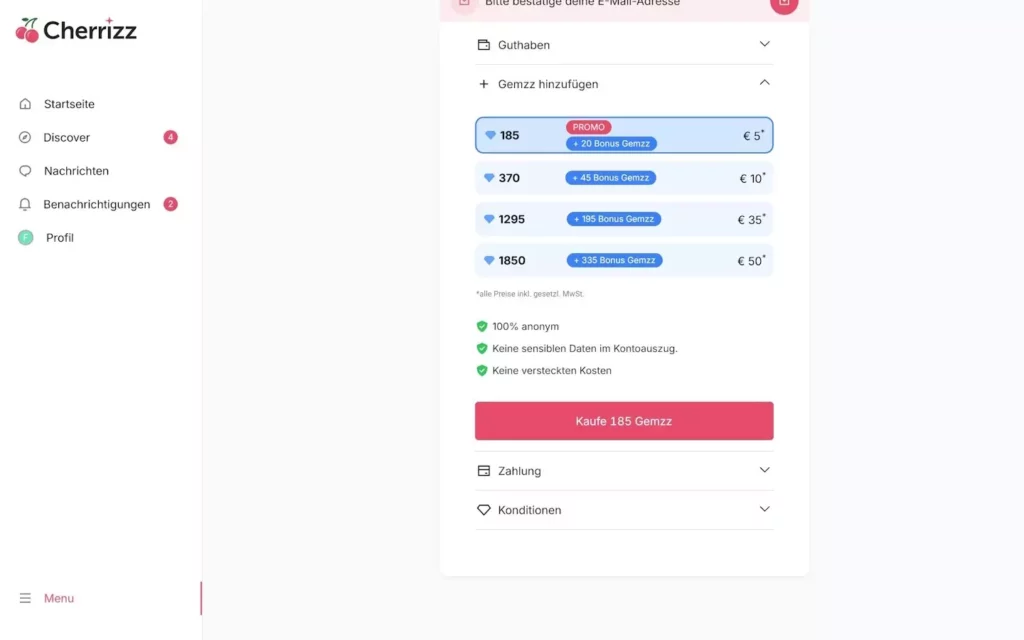 Cherrizz.com Kosten