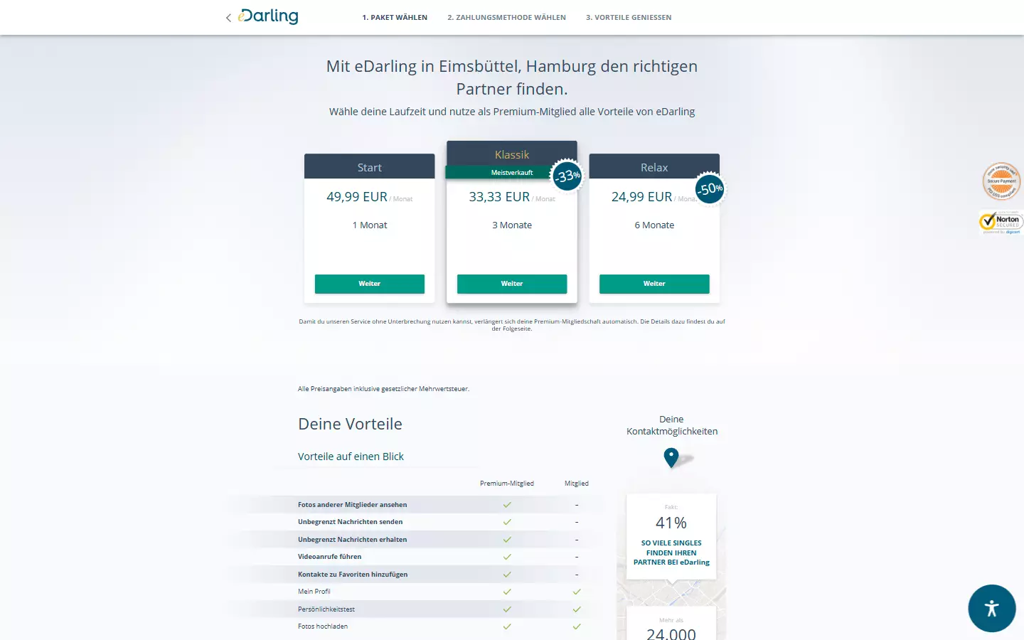 Testbericht eDarling.de Kosten
